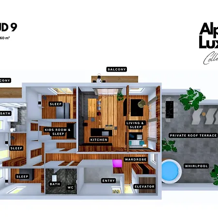 Ferienhaus Cloud 9 - Private Whirlpool & Rooftop Terrace Fügen
